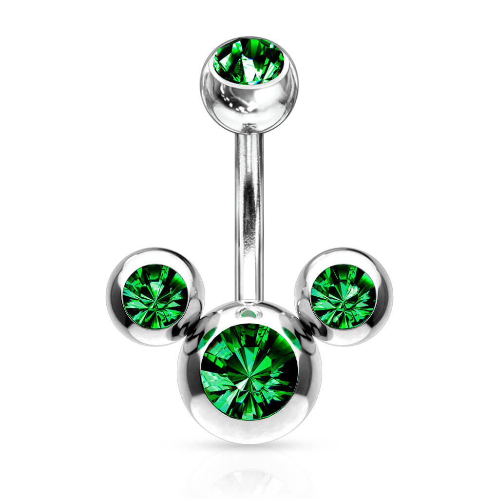 Bauchnabelpiercing 3 Zirkonia