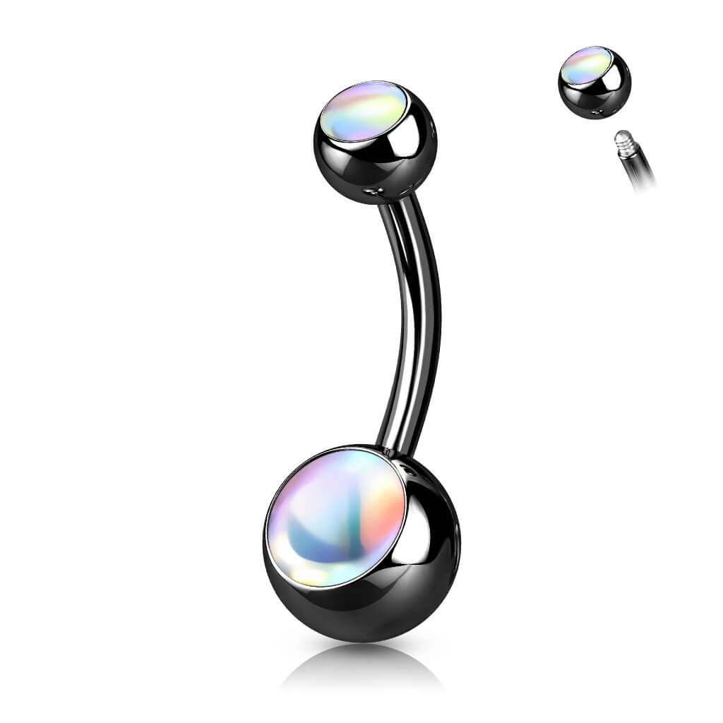 Belly Button Piercing Illuminating Ball sythetic Stone