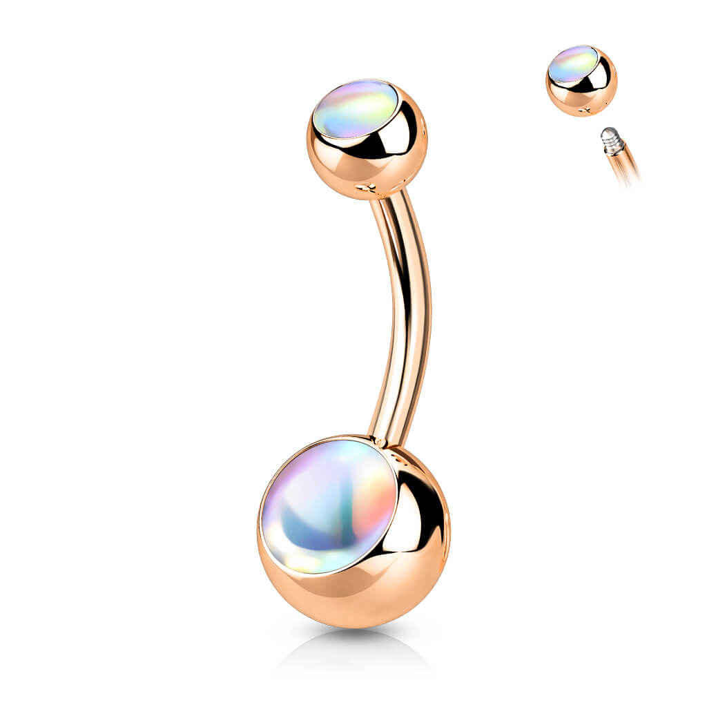 Belly Button Piercing Illuminating Ball sythetic Stone