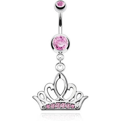 Belly Button Piercing Crown dangle Zirconia