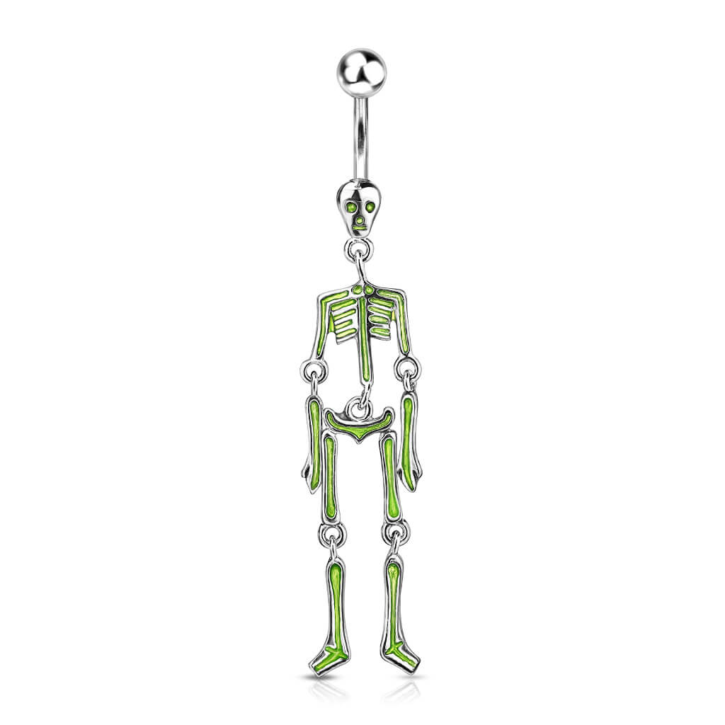 Belly Button Piercing Skeleton dangle