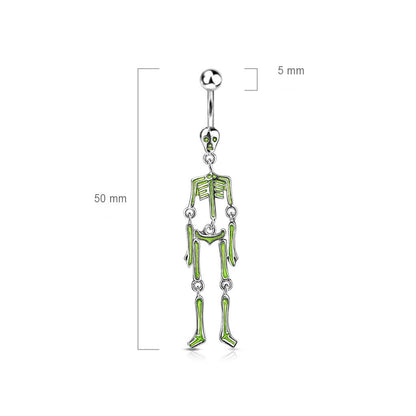 Belly Button Piercing Skeleton dangle