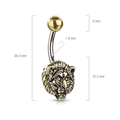 Piercing Ombelico Leone d´oro