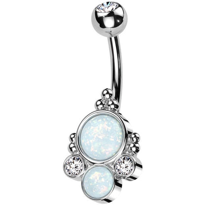 Belly Button Piercing opal zirconia