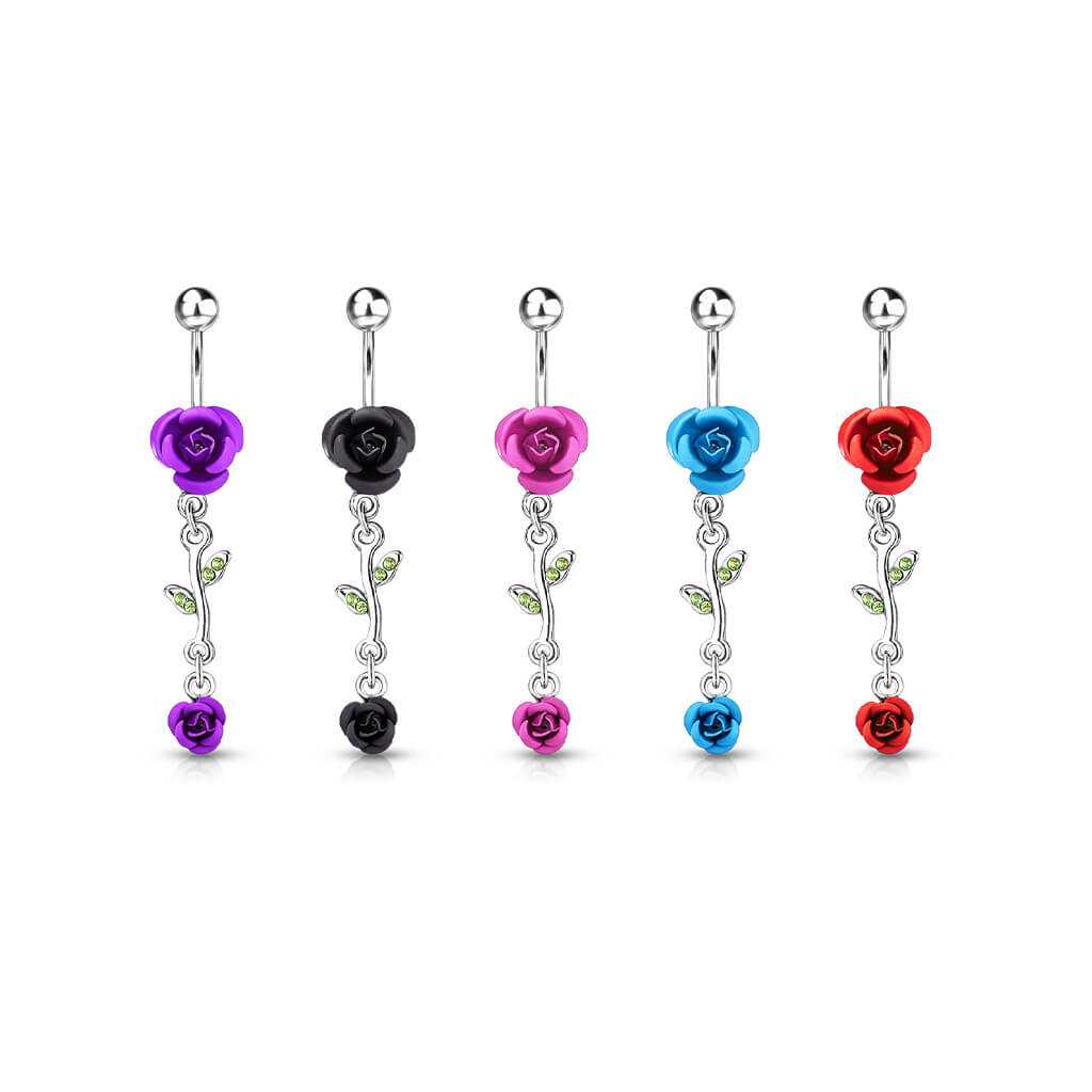 Piercing Nombril Pendentif Rose