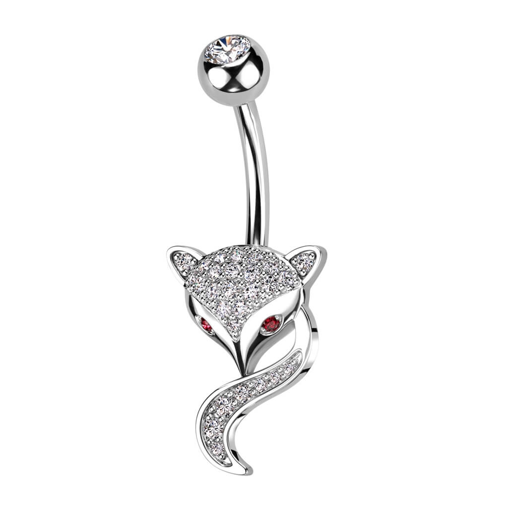 Piercing Nombril Renard Zircone