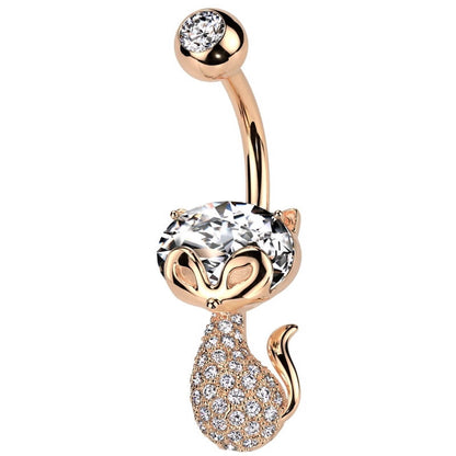 Belly Button Piercing cat zirconia