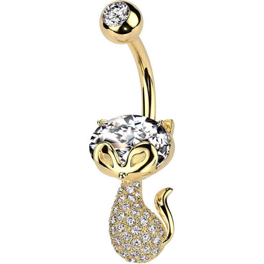 Belly Button Piercing cat zirconia