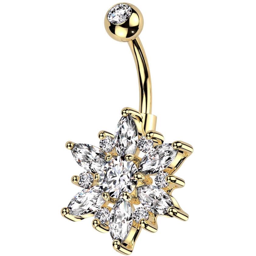 Piercing Nombril Fleur Marquise