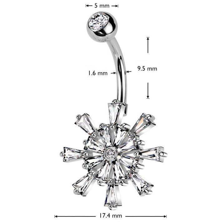 Bauchnabelpiercing Schiff Rad Zirkonia