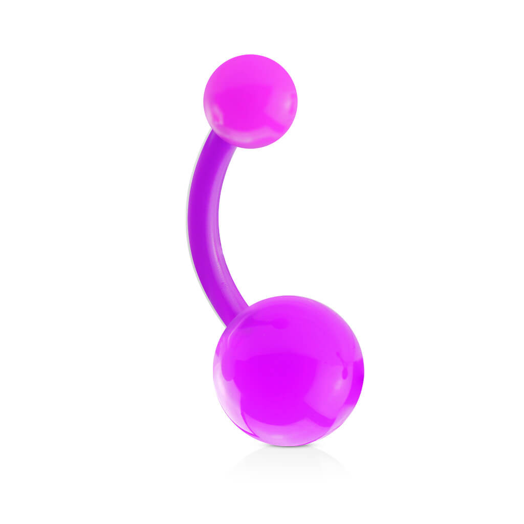 Belly Button Piercing Acrylic Solid Color Ball