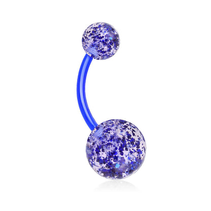 Belly Button Piercing Acrylic Ultra Glitter Ball