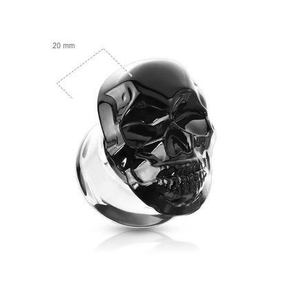 Glass Plug Skull Glass