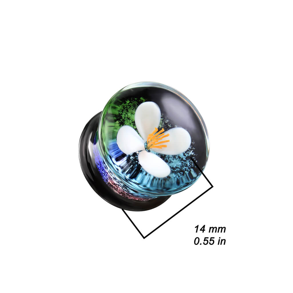 Verre Plug Verre fleur