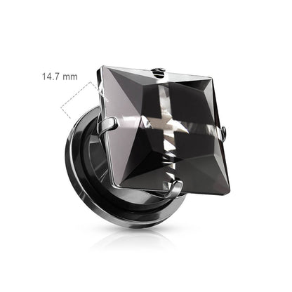 Plug Square Zirconia Black