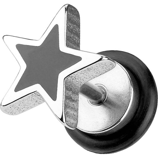 Fake Plug Star Silver Internally Threaded