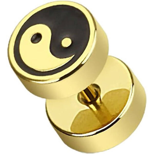 Fake Plug Ying Yang Gold Innengewinde