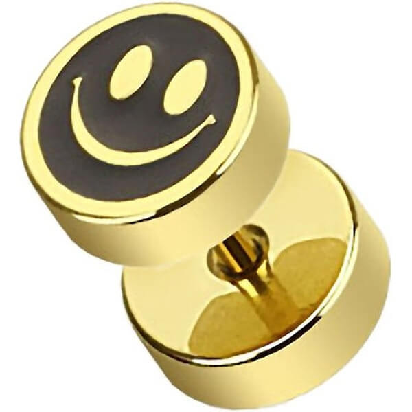 Plug falso Smiley oro Rosca interna