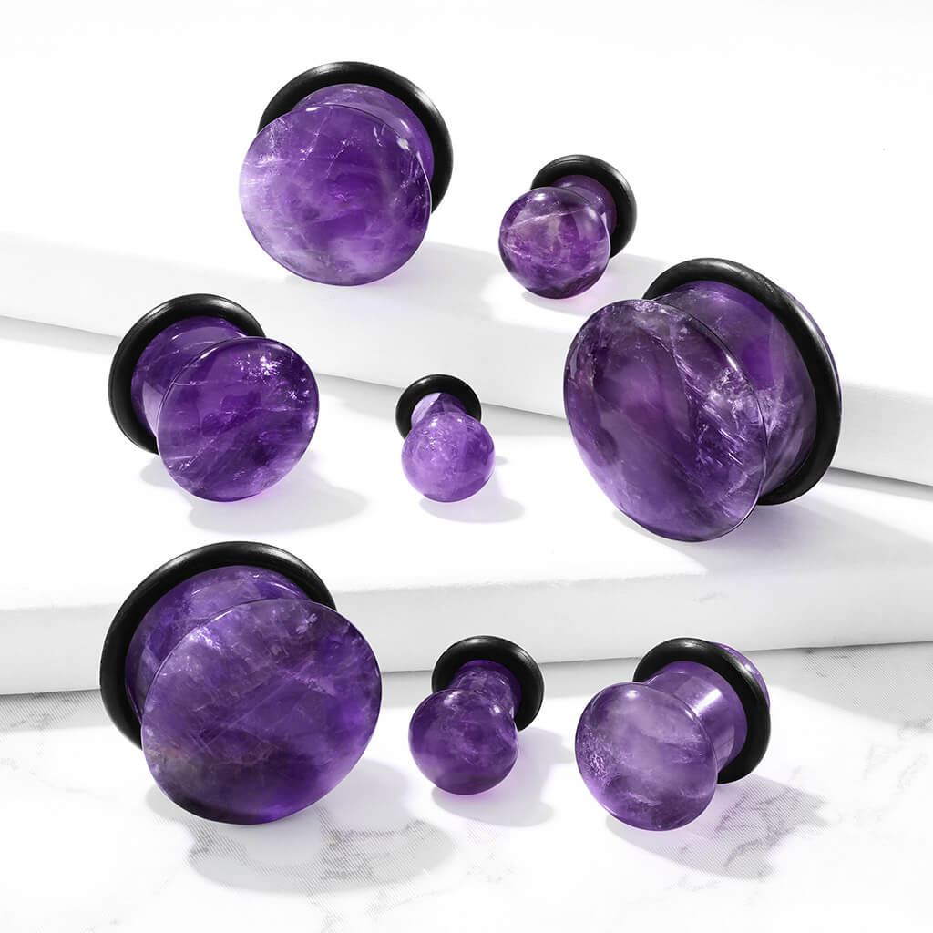 Plug Amethyst Silikon O-Ring