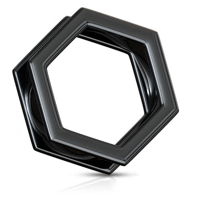 Tunnel Hexagon Schwarz Innengewinde