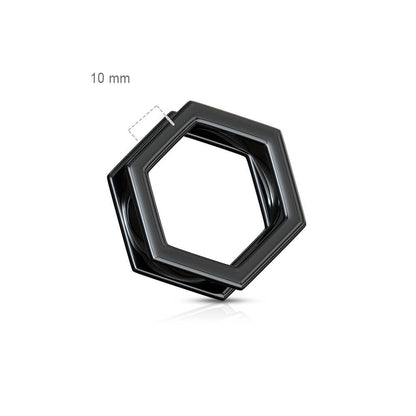 Tunnel Hexagon Schwarz Innengewinde