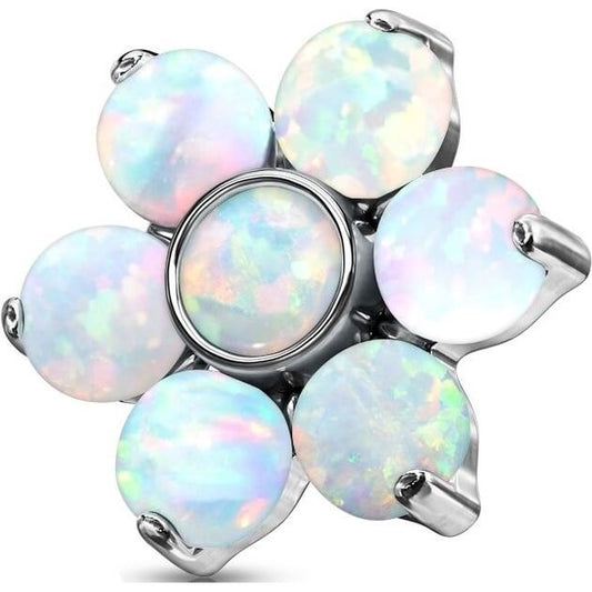 top flower opal prong setting Internally Threaded