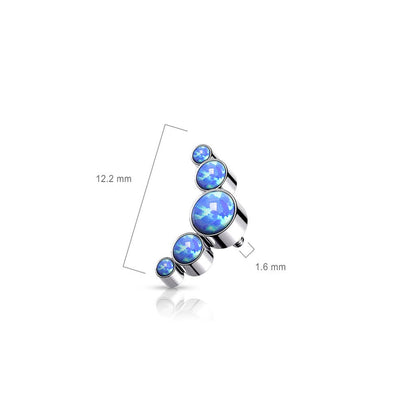 Titane Embout Embout 5 Opales Filetage Interne