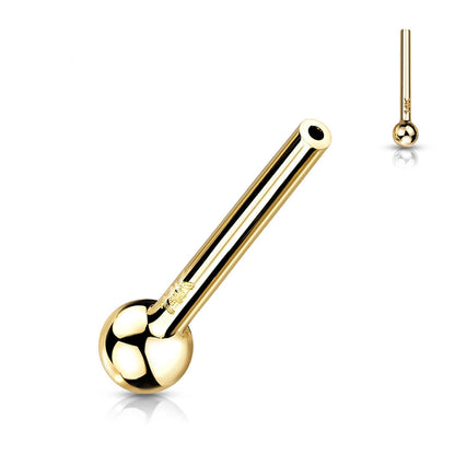 14 Karat Gold Stab Kugel 14K Gold Push-In