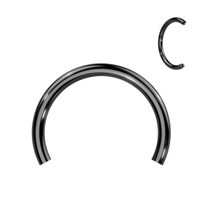 Titanium horseshoe barbell pin Push-In