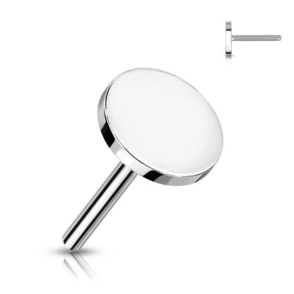 Or 14kt Embout Embout Rond Plat Enfoncer