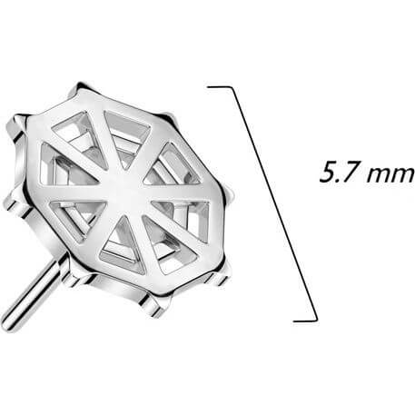 Or 14kt Embout Toile d'Araignée Enfoncer