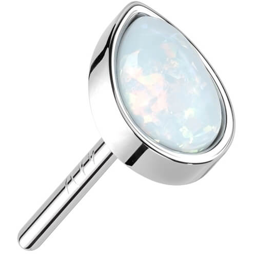 14 Karat Gold Tropfen Opal Push-In