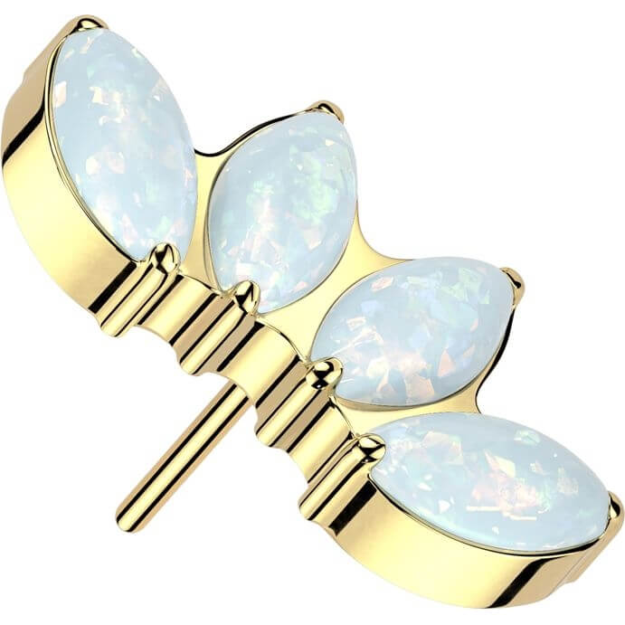 Titan Marquise Schliff Opal Push-In