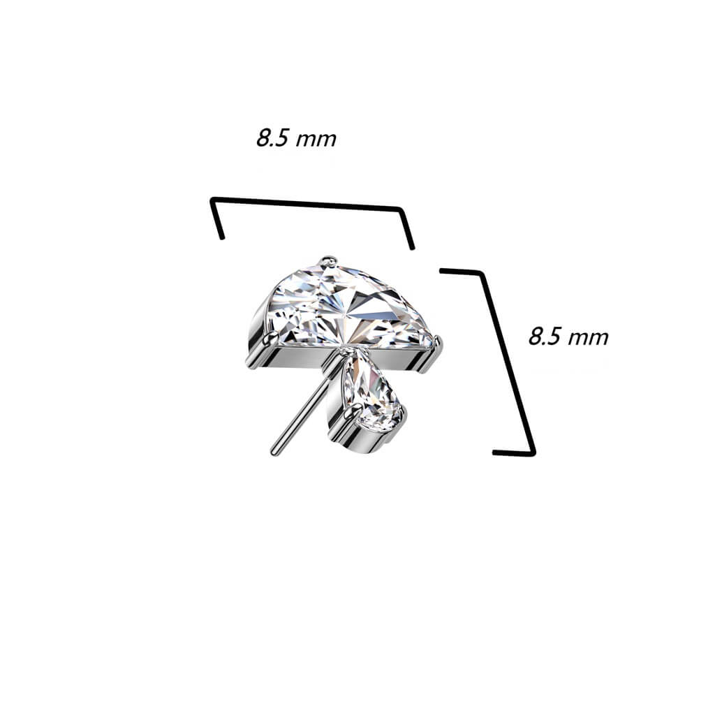 Titane Embout Embout Champignon Zircone Enfoncer