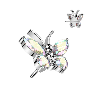 Top Butterfly Zirconia Push-In