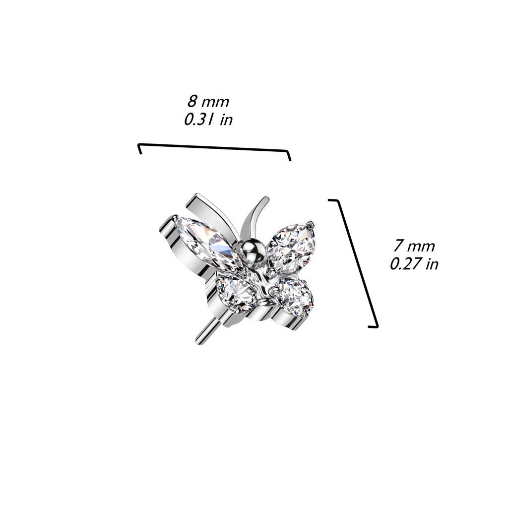 Top Schmetteling Zirkonia Push-In