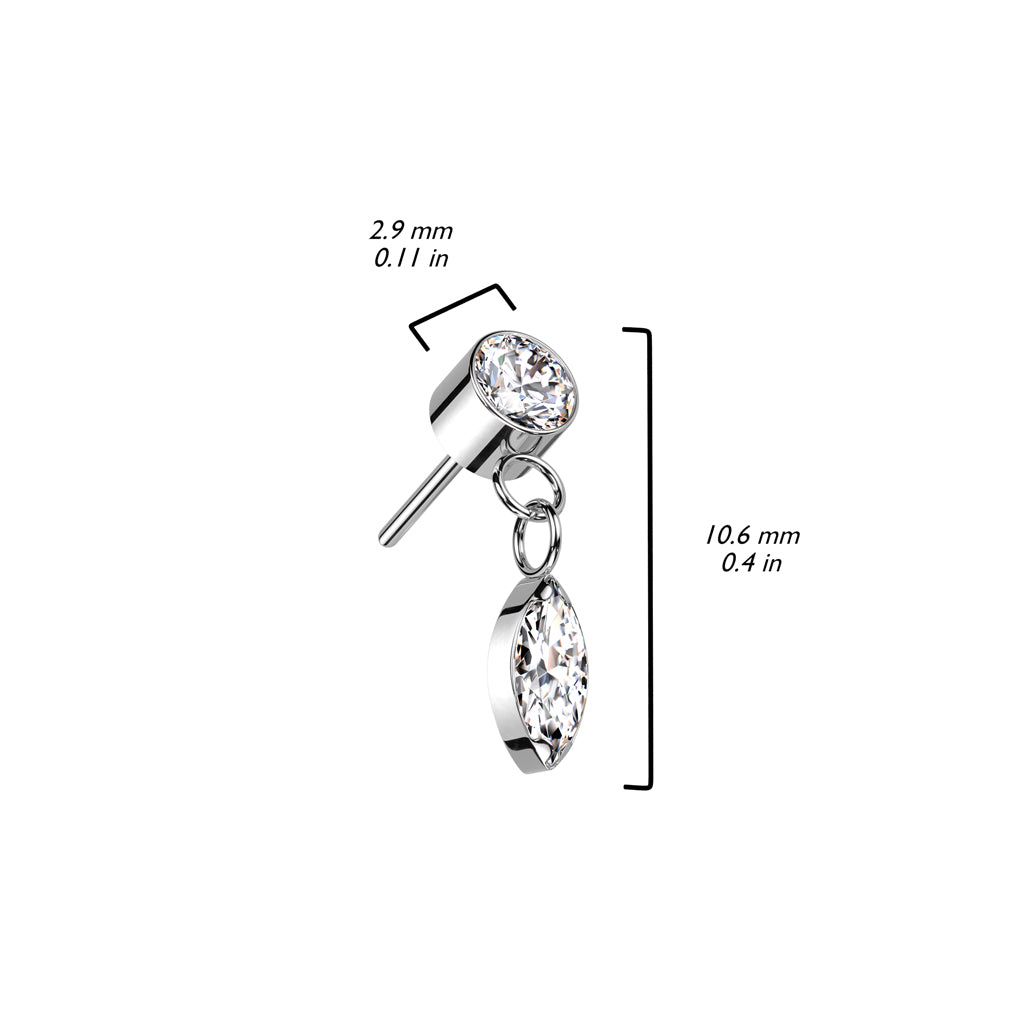 Embout Embout Pendentif Zircone Enfoncer