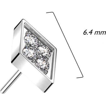 Titane Embout Coup Diamant Zircone Enfoncer