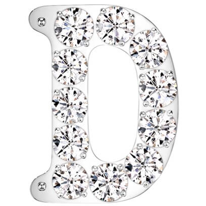 Titanium top alphabet initial zirconia Push-In