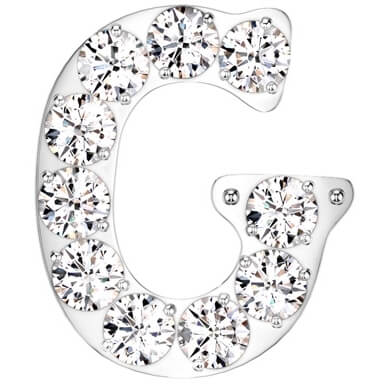 Titanium top alphabet initial zirconia Push-In