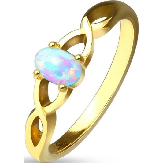 Oval Opal Gold