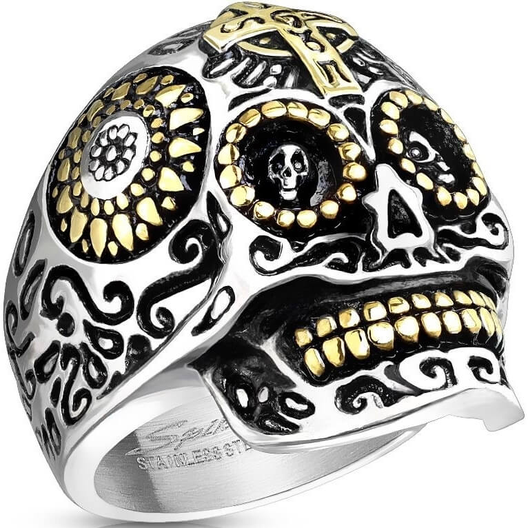 Calavera Oro Plata 