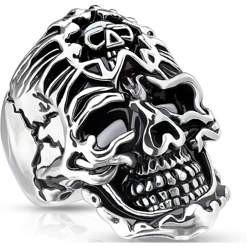 Skull Black Silver