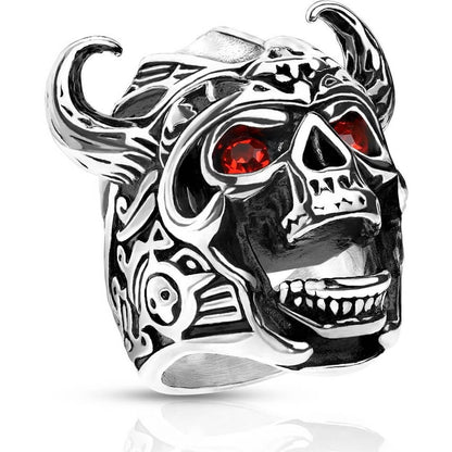 Calavera con circonita y plata