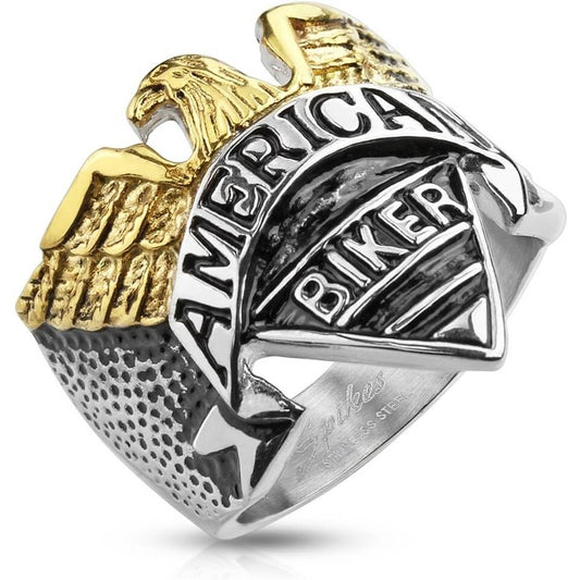 AMERICAN BIKER Adler Silber Gold