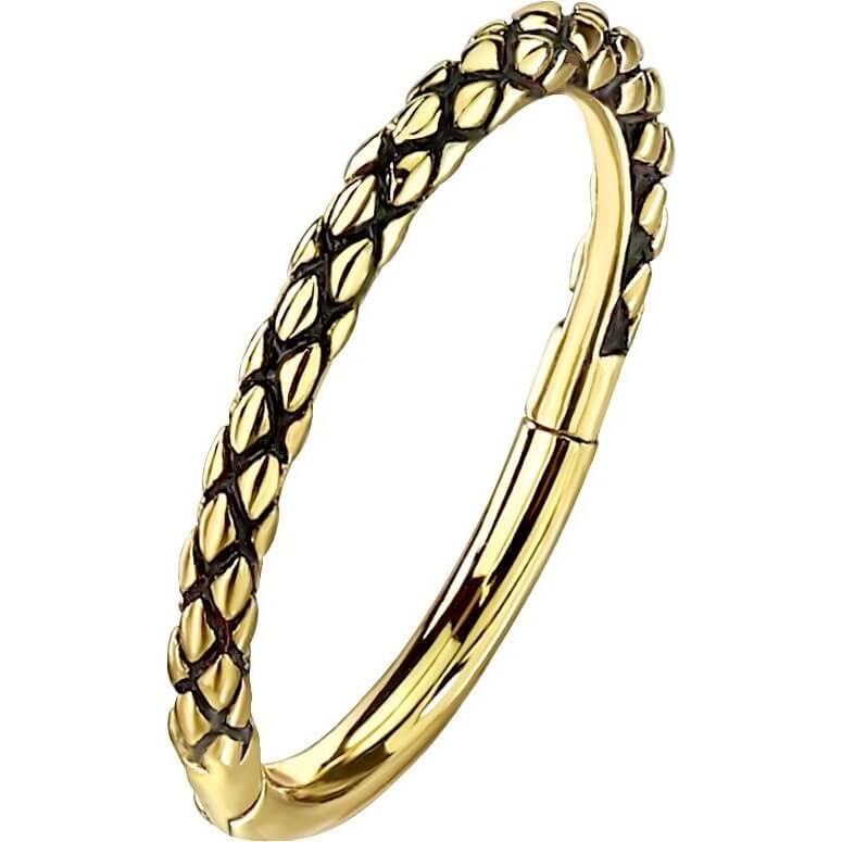 Anillo Piel de lagarto Clicker