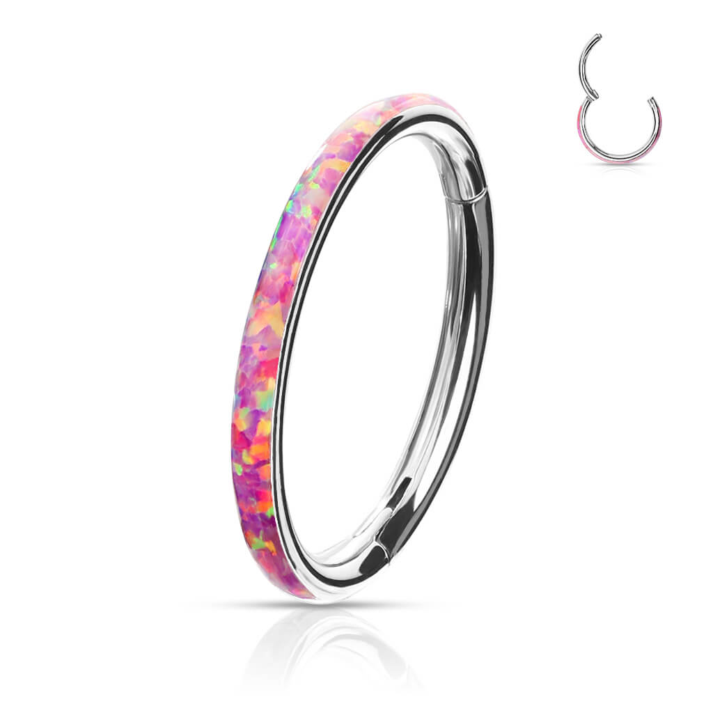 Anello Piercing Opale Clicker