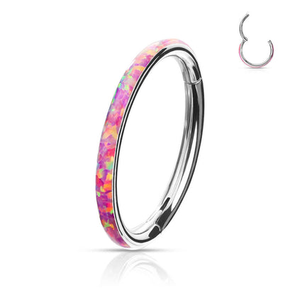 Anello Piercing Opale Clicker