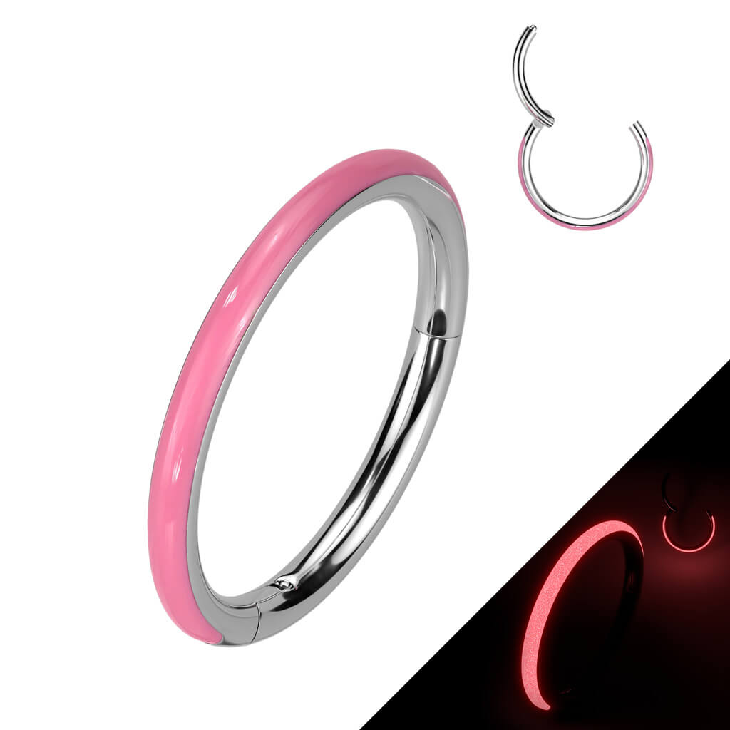 Titanium Ring Glow in the Dark Clicker