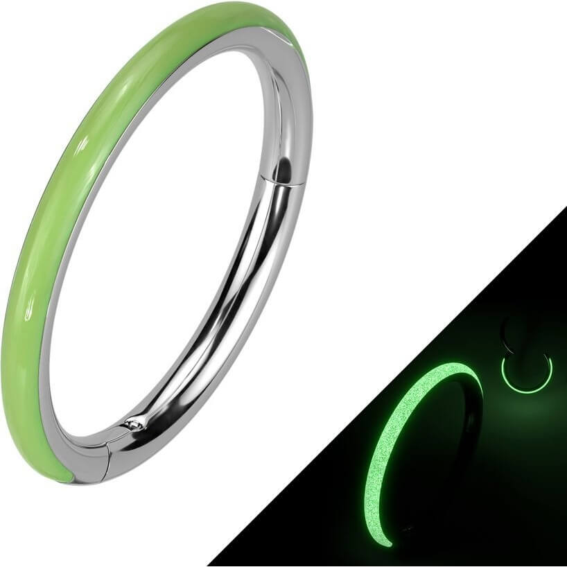 Titanium Ring Glow in the Dark Clicker